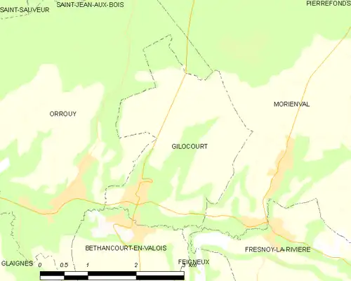 Detailkaart van de gemeente