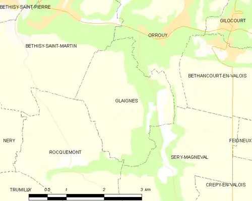 Detailkaart van de gemeente