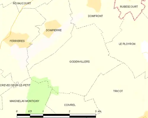 Detailkaart van de gemeente