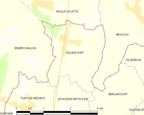 Detailkaart van de gemeente