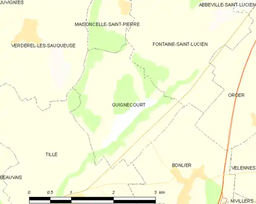 Detailkaart van de gemeente