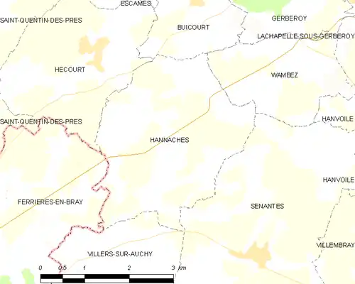 Detailkaart van de gemeente