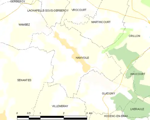 Detailkaart van de gemeente