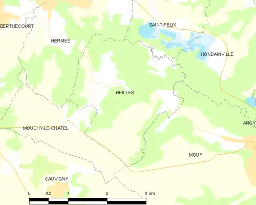 Detailkaart van de gemeente