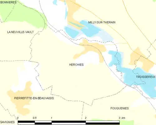 Detailkaart van de gemeente