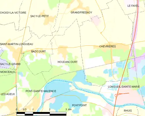 Detailkaart van de gemeente