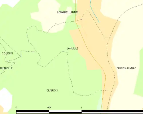 Detailkaart van de gemeente