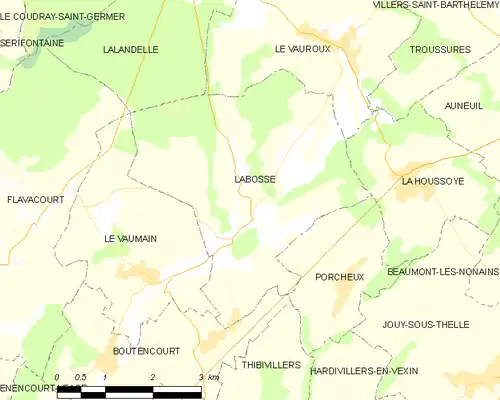 Detailkaart van de gemeente