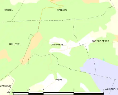 Detailkaart van de gemeente