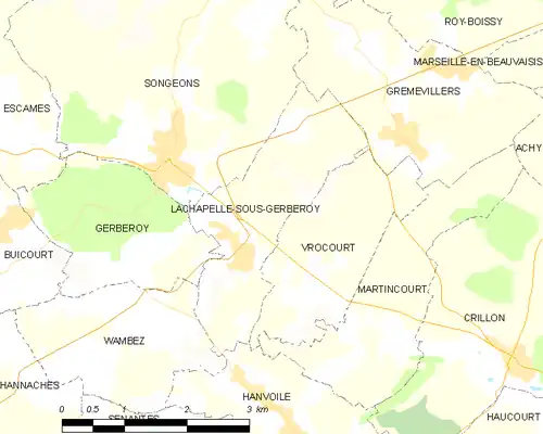 Detailkaart van de gemeente