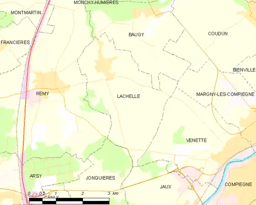 Detailkaart van de gemeente