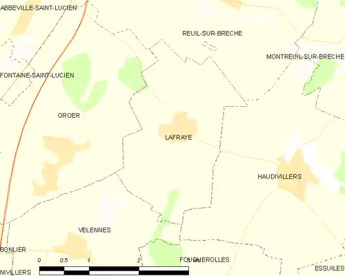 Detailkaart van de gemeente