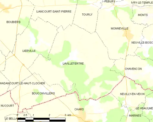 Detailkaart van de gemeente