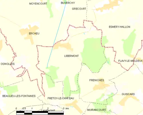 Detailkaart van de gemeente