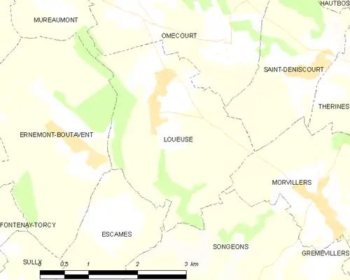 Detailkaart van de gemeente