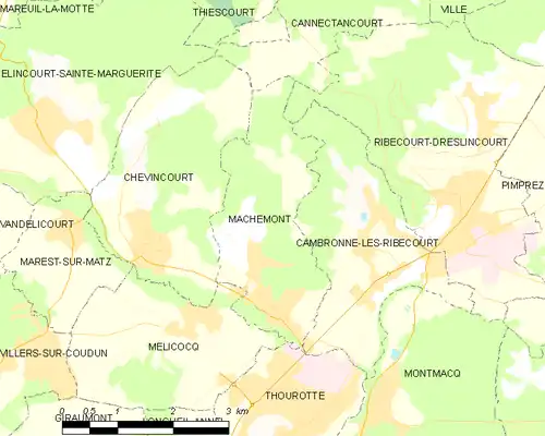 Detailkaart van de gemeente