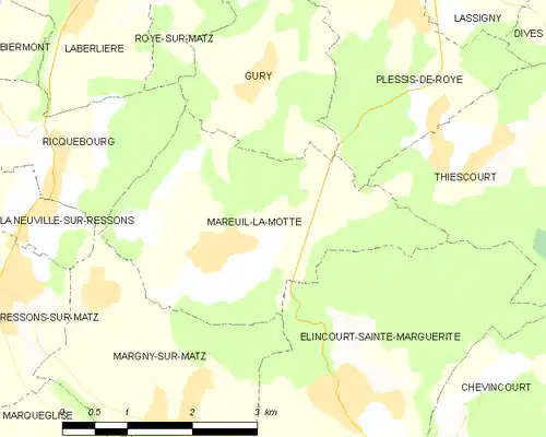 Detailkaart van de gemeente