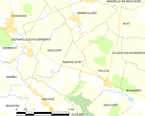 Detailkaart van de gemeente