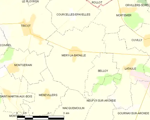 Detailkaart van de gemeente