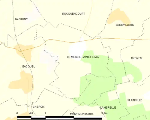 Detailkaart van de gemeente