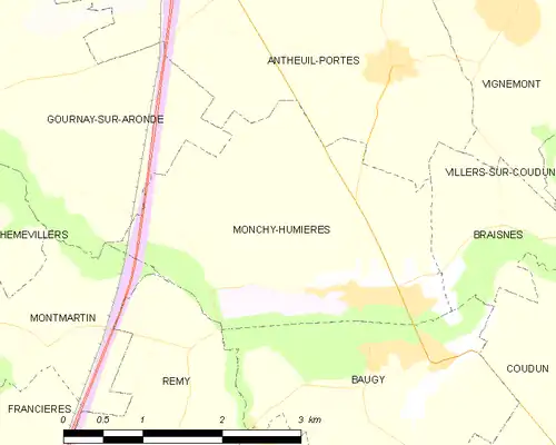 Detailkaart van de gemeente