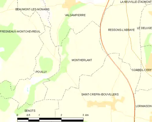 Detailkaart van de gemeente