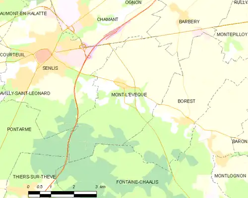 Detailkaart van de gemeente