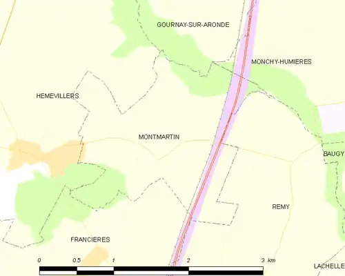 Detailkaart van de gemeente