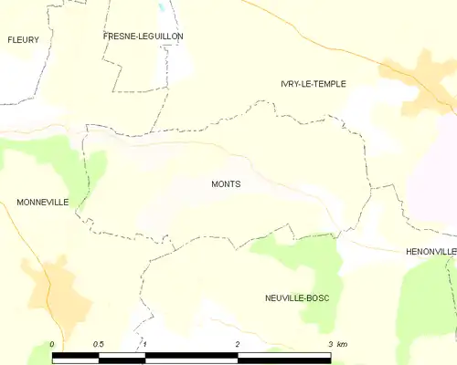 Detailkaart van de gemeente