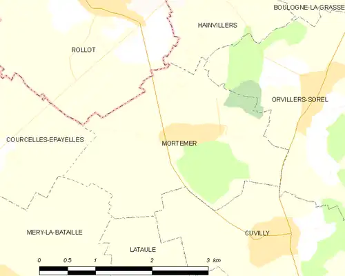 Detailkaart van de gemeente