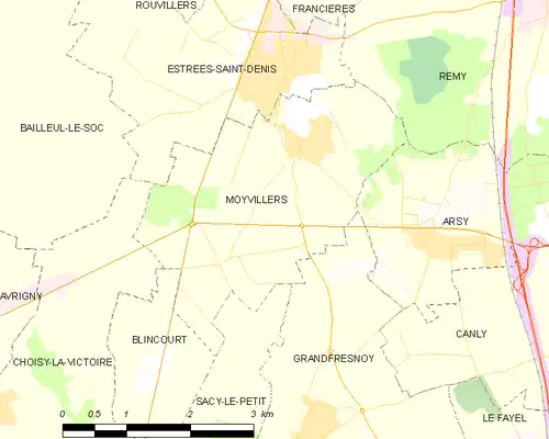 Detailkaart van de gemeente