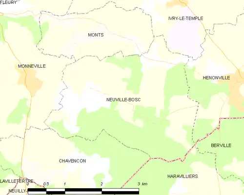 Detailkaart van de gemeente