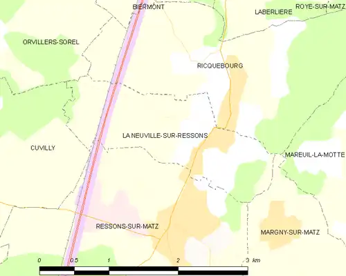 Detailkaart van de gemeente