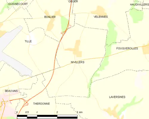 Detailkaart van de gemeente