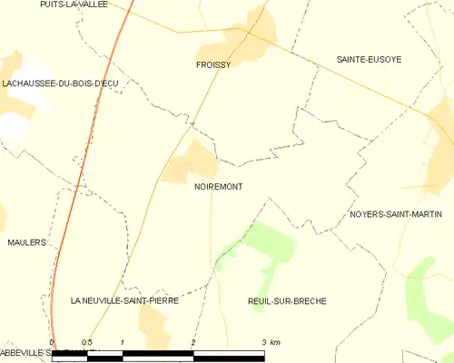 Detailkaart van de gemeente