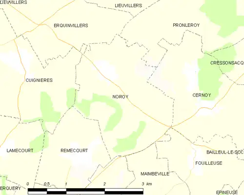 Detailkaart van de gemeente