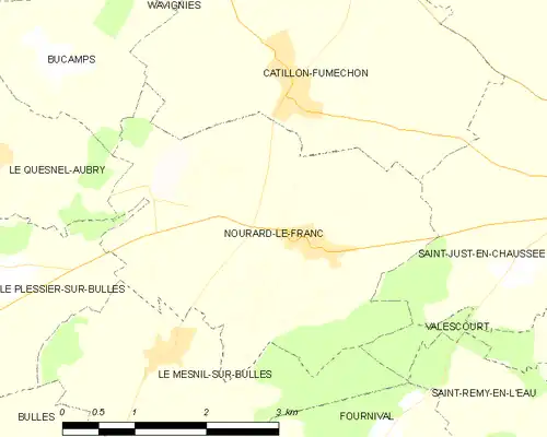 Detailkaart van de gemeente
