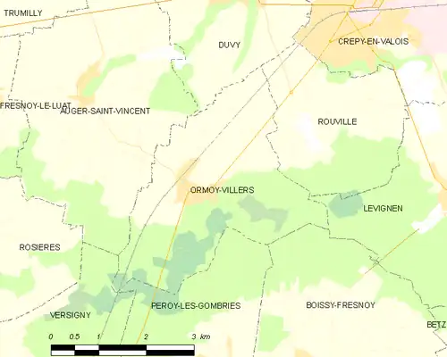 Detailkaart van de gemeente