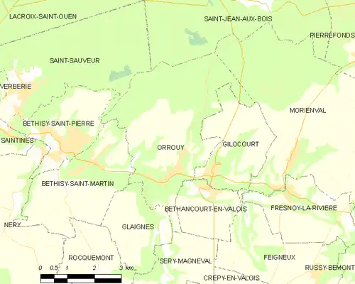 Detailkaart van de gemeente