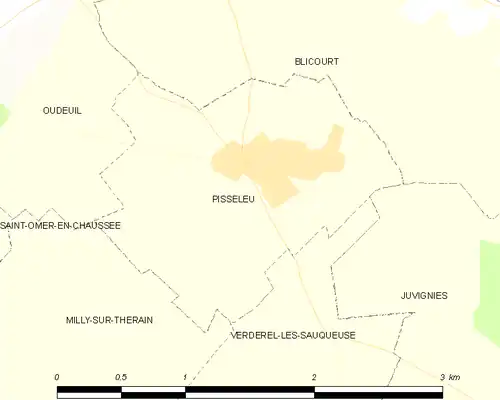 Detailkaart van de gemeente