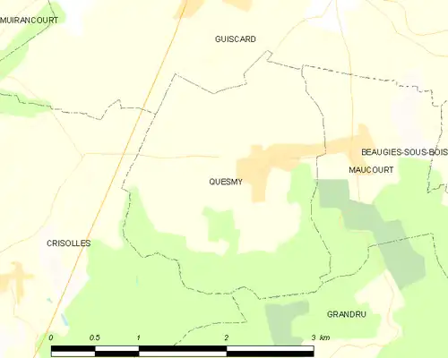 Detailkaart van de gemeente