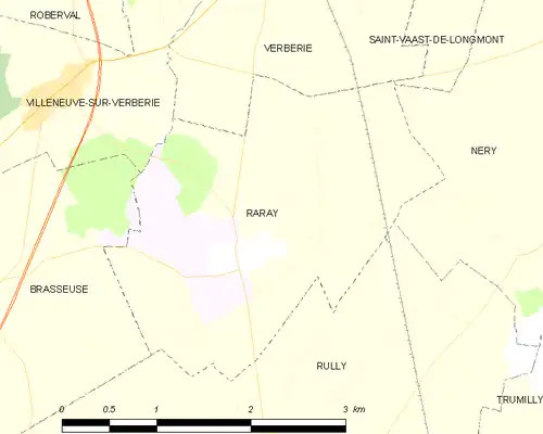 Detailkaart van de gemeente