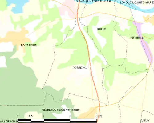 Detailkaart van de gemeente