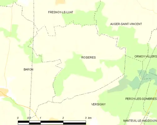 Detailkaart van de gemeente