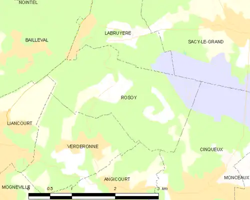 Detailkaart van de gemeente