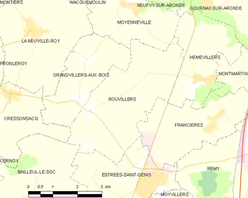 Detailkaart van de gemeente