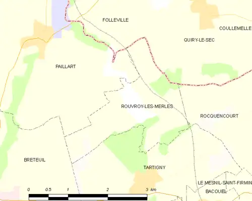 Detailkaart van de gemeente