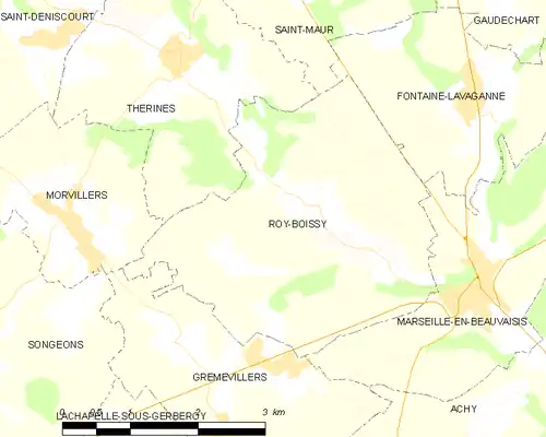 Detailkaart van de gemeente