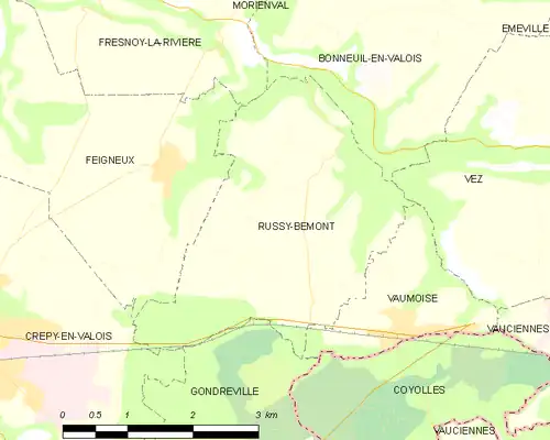 Detailkaart van de gemeente
