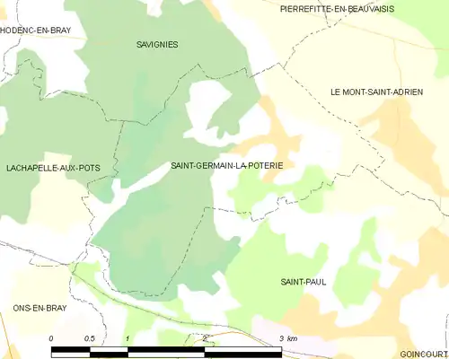 Detailkaart van de gemeente